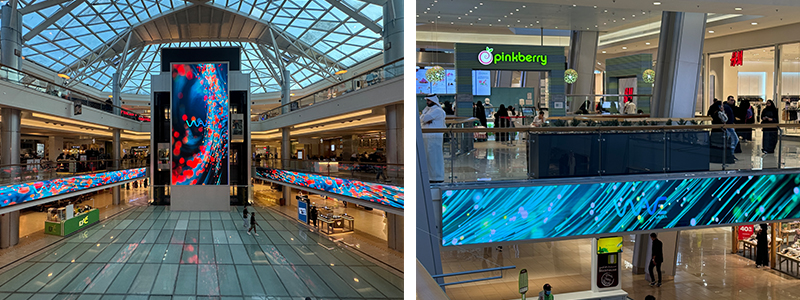 Milestrong's Amazing Projects of Indoor Commercial Advertising Display in Saudi Arabia