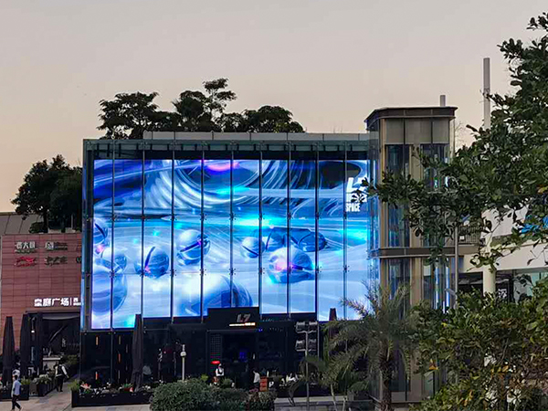 Milestrong Transparent LED Screen P3-7 STB Series Shines on Shopping Mall's Glass