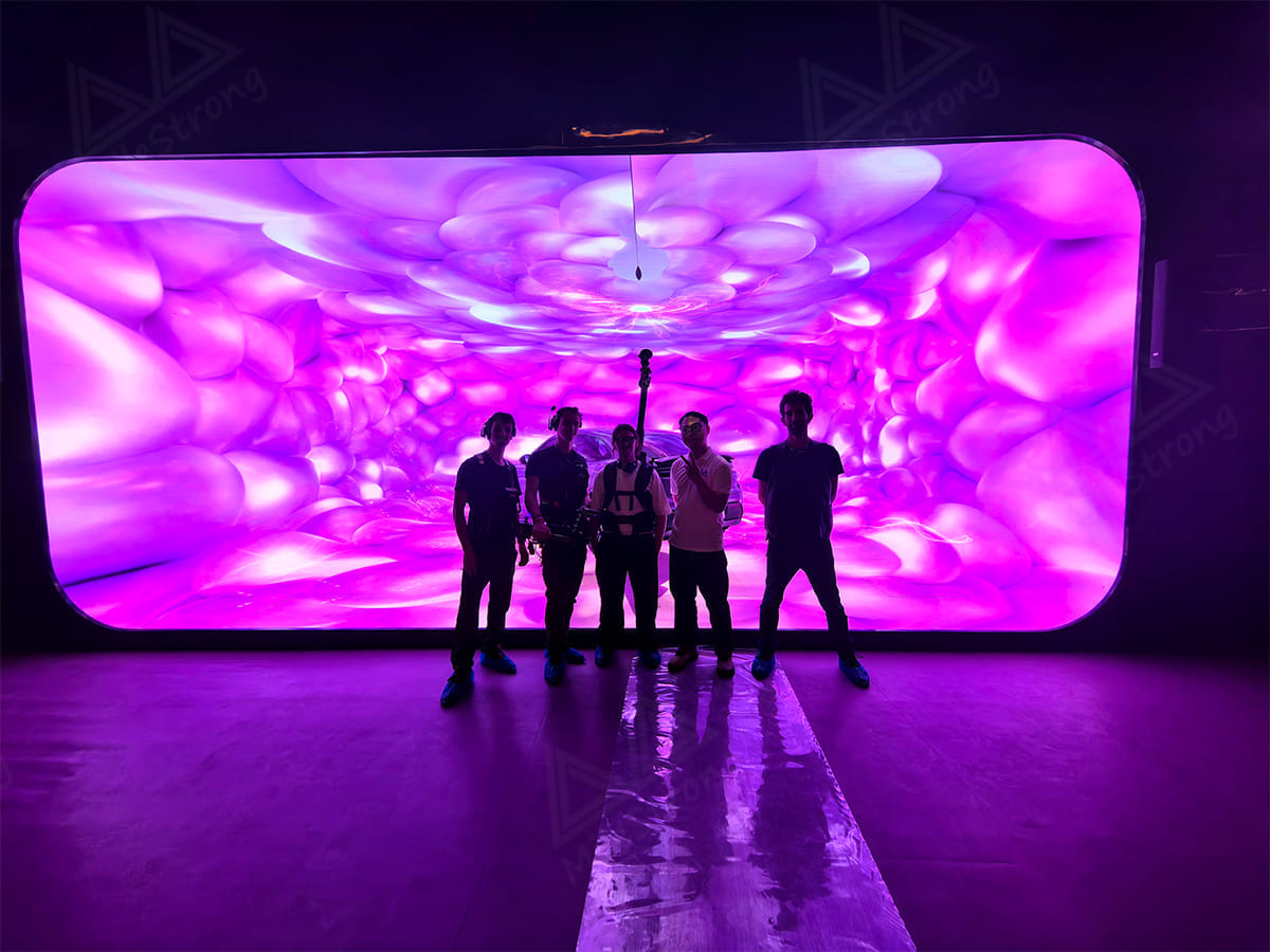 Milestrong's Arc Cave Immersive LED Screen Solution at The Flat by Macan in Italy