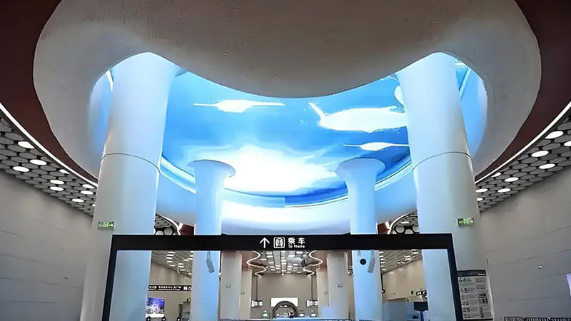 Milestrong's Ceiling LED Screen Display for Smart City Applications