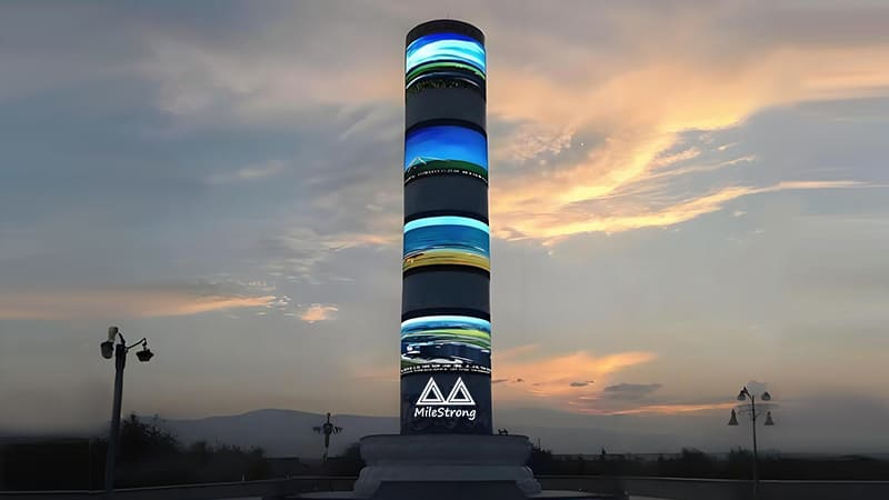 Milestrong Customized Cylindrical LED Screen: Where Cutting-edge Technology and Art Create Stunning Visual Effects