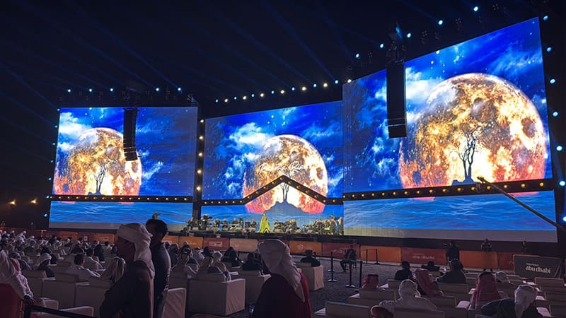 Rental LED Display FR Series from Milestrong Installed in Liwa Village, Dubai