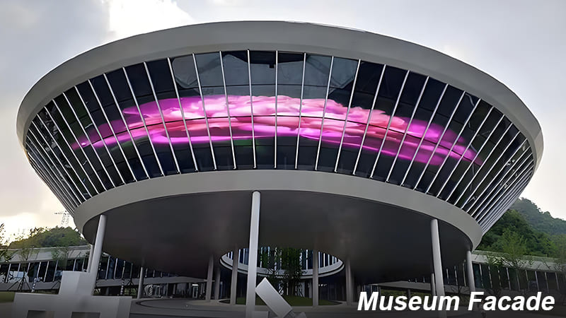 Milestrong Transparent LED Display STB Series for Museum Facade