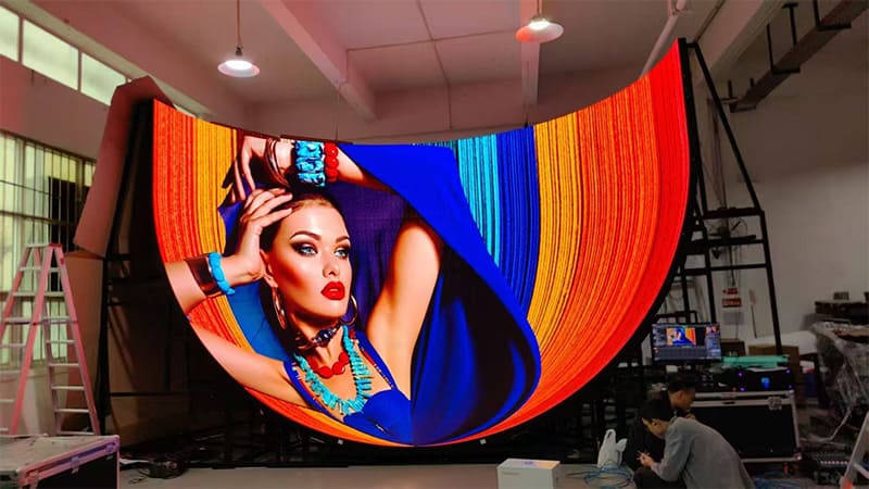 Creating Immersive Experiences with a Quarter-Sphere Dome LED Display Built from Flexible LED Modules