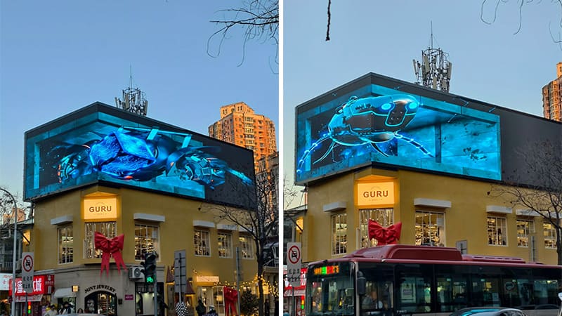 Transforming Urban Corners with Visual Impact: The SH Series Outdoor LED Display with 3D Effects