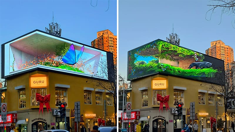 Transforming Urban Corners with Visual Impact: The SH Series Outdoor LED Display with 3D Effects