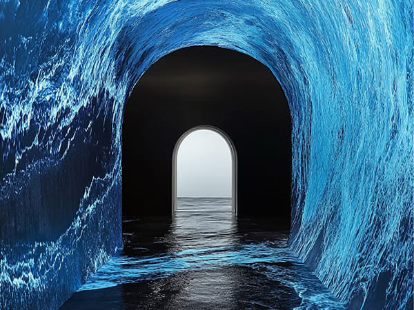 A Mesmerizing Journey Through Waves: The Immersive Tunnel LED Display Experience