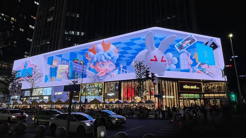 Street-Smart 3D Visual Masterpiece: SL Series Outdoor LED Display Reimagines City Corners as Iconic Landmarks