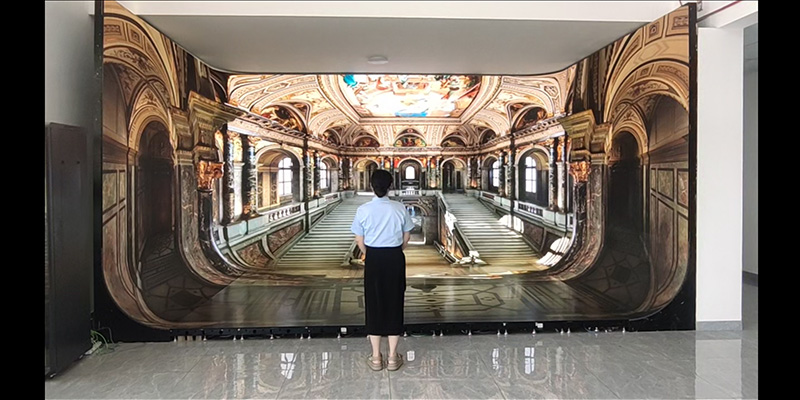 Redefining Immersive Visual Environments: The Four-Sided LED Display Configuration with Curved Connections