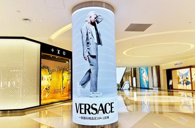 Revolutionizing Shopping Mall Visuals through Cylinder LED Display with Flexible LED Modules