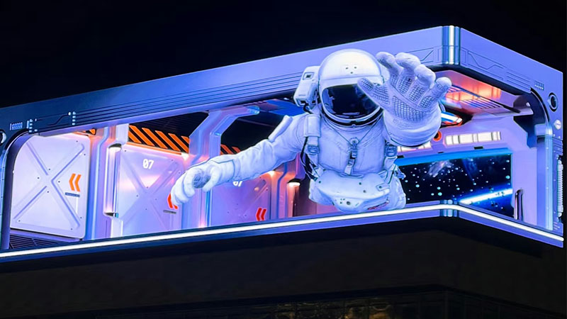 SL Series Outdoor LED Display from MileStrong  with 3D Effect for All Weather
