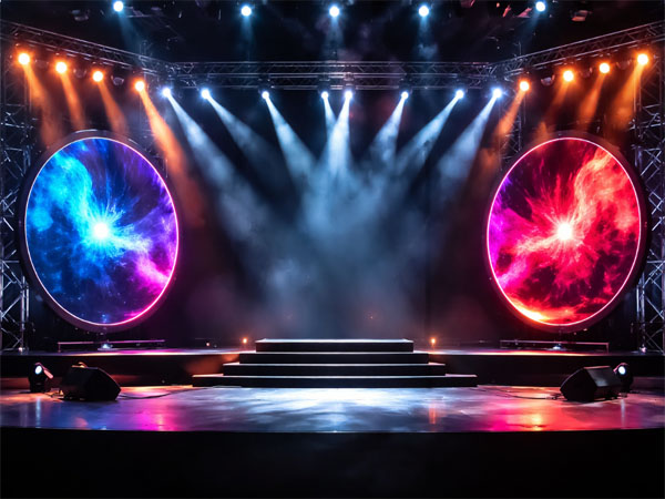 Circular LED Displays for Product Launch Events and Stage Des